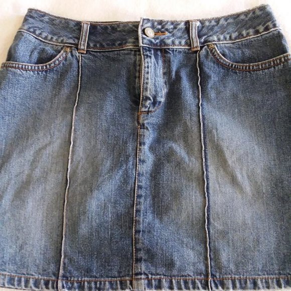 Jupe En Denim Route 66 Taille 24W - 100% Coton, Broderie Florale, Occasion Très Bon état